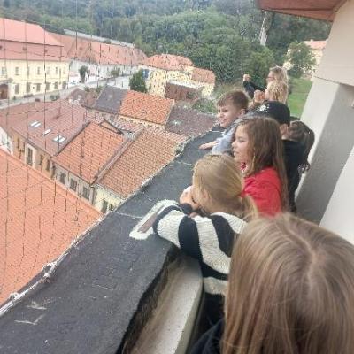 Třeťáci na radniční věži