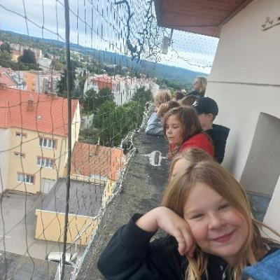 Třeťáci na radniční věži